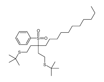 [1-tert-butylsulfanyl-3-(2-tert-butylsulfanylethyl)tetradecan-3-yl]sulfonylbenzene Structure