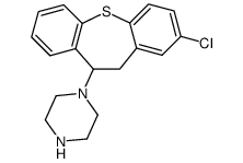 2-Chloro-10-piperazino-10,11-dihydrodibenzo[b,f]thiepin Structure