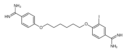 4-[6-(4-Amidino-3-iodophenoxy)hexyloxy]benzamidine Structure