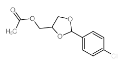 1,3-Dioxolane-4-methanol,2-(4-chlorophenyl)-, 4-acetate结构式