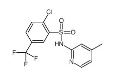 2-chloro-N-(4-methylpyridin-2-yl)-5-(trifluoromethyl)benzenesulfonamide结构式