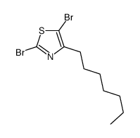 Thiazole, 2,5-dibromo-4-heptyl- (9CI) structure