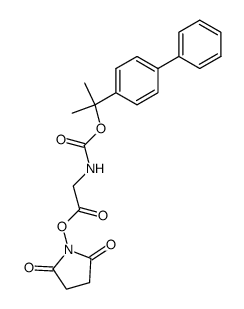 N-<2-(p-Biphenylyl)-isopropyloxycarbonyl>-glycin-(N-hydroxysuccinimidester), Bpoc-Gly-ONSu Structure