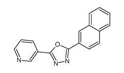 2-naphthalen-2-yl-5-pyridin-3-yl-1,3,4-oxadiazole结构式