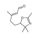 3-methyl-5-(2,4,4-trimethyl-5H-1,3-oxazol-5-yl)pent-2-enal Structure