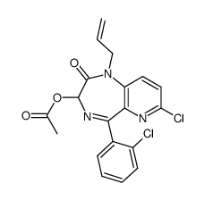 3-acetoxy-1-allyl-7-chloro-5-(2-chloro-phenyl)-1,3-dihydro-pyrido[3,2-e][1,4]diazepin-2-one Structure