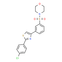 4-({3-[2-(4-Chlorophenyl)-1,3-thiazol-4-yl]phenyl}sulfonyl)morpholine Structure