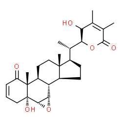 (22S,23S)-6α,7α-Epoxy-5,22,23-trihydroxy-1-oxo-5α-ergosta-2,24-dien-26-oic acid δ-lactone结构式