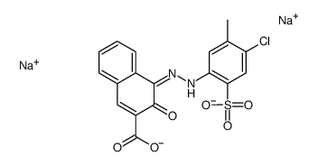 disodium 4-[(4-chloro-5-methyl-2-sulphonatophenyl)azo]-3-hydroxy-2-naphthoate Structure