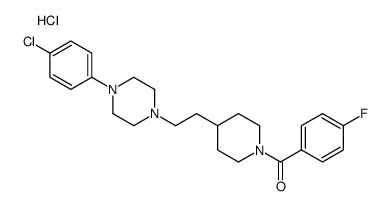 [4-[2-[4-(4-chlorophenyl)piperazin-1-yl]ethyl]piperidin-1-yl]-(4-fluorophenyl)methanone,hydrochloride结构式