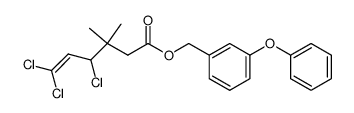 3-phenoxybenzyl β-(1,3,3-trichloroallyl)isovalerate结构式