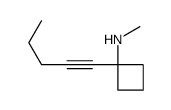 Cyclobutylamine, N-methyl-1-(1-pentynyl)- (7CI,8CI) Structure
