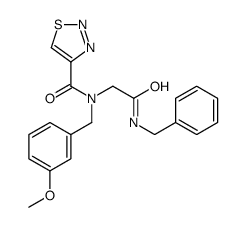 1,2,3-Thiadiazole-4-carboxamide,N-[(3-methoxyphenyl)methyl]-N-[2-oxo-2-[(phenylmethyl)amino]ethyl]-(9CI) structure