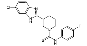 1-Piperidinecarbothioamide,3-(5-chloro-1H-benzimidazol-2-yl)-N-(4-fluorophenyl)-(9CI)结构式