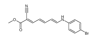 (2E,4E,6E)-7-(4-Bromo-phenylamino)-2-cyano-hepta-2,4,6-trienoic acid methyl ester结构式