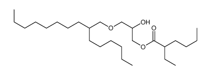 [3-(2-hexyldecoxy)-2-hydroxypropyl] 2-ethylhexanoate结构式