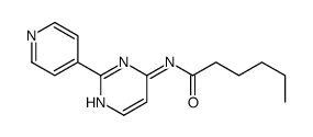 N-(2-pyridin-4-ylpyrimidin-4-yl)hexanamide Structure