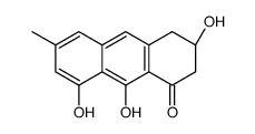 (R)-6-Methyl-3,4-dihydro-3,8,9-trihydroxyanthracen-1(2H)-one结构式