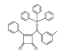 3-Phenyl-4-[m-tolyl-(triphenyl-λ5-phosphanylidene)-methyl]-cyclobut-3-ene-1,2-dione Structure