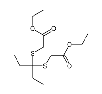 ethyl 2-[3-(2-ethoxy-2-oxoethyl)sulfanylpentan-3-ylsulfanyl]acetate结构式