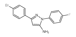 3-(4-bromophenyl)-1-(4-fluorophenyl)-1h-pyrazol-5-amine structure