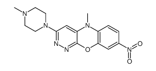 5-Methyl-3-(4-methyl-1-piperazinyl)-8-nitro-5H-pyridazino[3,4-b][1,4]benzoxazine picture