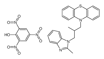 10-[2-methyl-3-(2-methyl-benzoimidazol-1-yl)-propyl]-10H-phenothiazine, monopicrate结构式