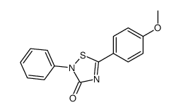 5-(4-methoxyphenyl)-2-phenyl-1,2,4-thiadiazol-3-one结构式