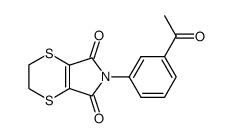 6-(3-acetyl-phenyl)-2,3-dihydro-[1,4]dithiino[2,3-c]pyrrole-5,7-dione结构式