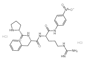 H-D-Pro-Phe-Arg-pNA · 2 HCl结构式