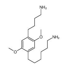 6-[4-(4-aminobutyl)-2,5-dimethoxyphenyl]hexan-1-amine结构式