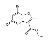 7-bromo-2-methyl-5-oxy-furo[3,2-c]pyridine-3-carboxylic acid ethyl ester Structure