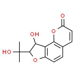 (8S,9R)-8,9-Dihydro-9-hydroxy-8-(1-hydroxy-1-methylethyl)-2H-furo[2,3-h]-1-benzopyran-2-one structure