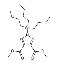 2-tributylstannanyl-2H-[1,2,3]triazole-4,5-dicarboxylic acid dimethyl ester Structure