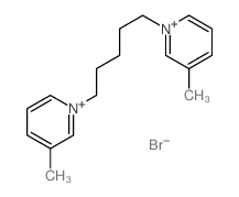 Pyridinium,1,1'-(1,5-pentanediyl)bis[3-methyl-, dibromide (9CI) Structure