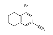 4-bromo-5,6,7,8-tetrahydronaphthalene-2-carbonitrile结构式