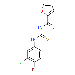 N-{[(4-bromo-3-chlorophenyl)amino]carbonothioyl}-2-furamide结构式