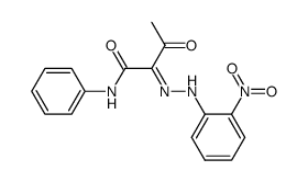 2-(2-nitro-phenylhydrazono)-3-oxo-butyric acid anilide Structure