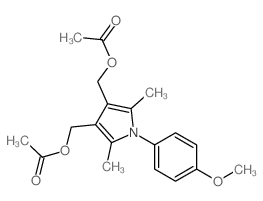 1H-Pyrrole-3,4-dimethanol,1-(4-methoxyphenyl)-2,5-dimethyl-, 3,4-diacetate结构式