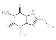 1H-Purine-2,6-dithione,3,9-dihydro-1,3-dimethyl-8-(methylthio)- picture