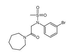 N-[2-(azepan-1-yl)-2-oxoethyl]-N-(3-bromophenyl)methanesulfonamide Structure