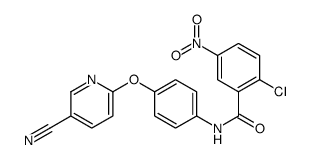 2-chloro-N-[4-(5-cyanopyridin-2-yl)oxyphenyl]-5-nitrobenzamide Structure