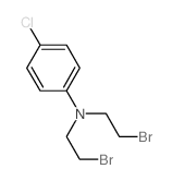 N,N-bis(2-bromoethyl)-4-chloro-aniline结构式