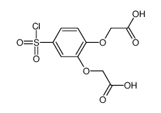 2-[2-(carboxymethoxy)-4-chlorosulfonylphenoxy]acetic acid Structure
