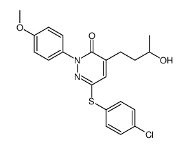 6-(4-Chloro-phenylsulfanyl)-4-(3-hydroxy-butyl)-2-(4-methoxy-phenyl)-2H-pyridazin-3-one Structure