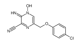 6-[(4-chlorophenoxy)methyl]-4-hydroxy-3-iminopyrazine-2-carbonitrile结构式