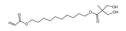 Acrylic acid 10-(3-hydroxy-2-hydroxymethyl-2-methyl-propionyloxy)-decyl ester Structure