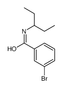3-bromo-N-pentan-3-ylbenzamide结构式