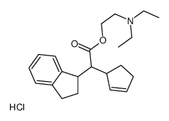 2-(diethylamino)ethyl 2-cyclopent-2-en-1-yl-2-(2,3-dihydro-1H-inden-1-yl)acetate,hydrochloride Structure