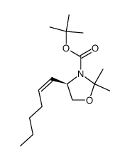 tert-butyl (4R)-4-[(Z)-1-hexenyl]-2,2-dimethyl-1,3-oxazolane-3-carboxylate Structure